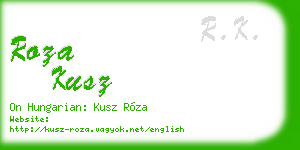 roza kusz business card