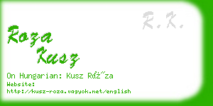 roza kusz business card